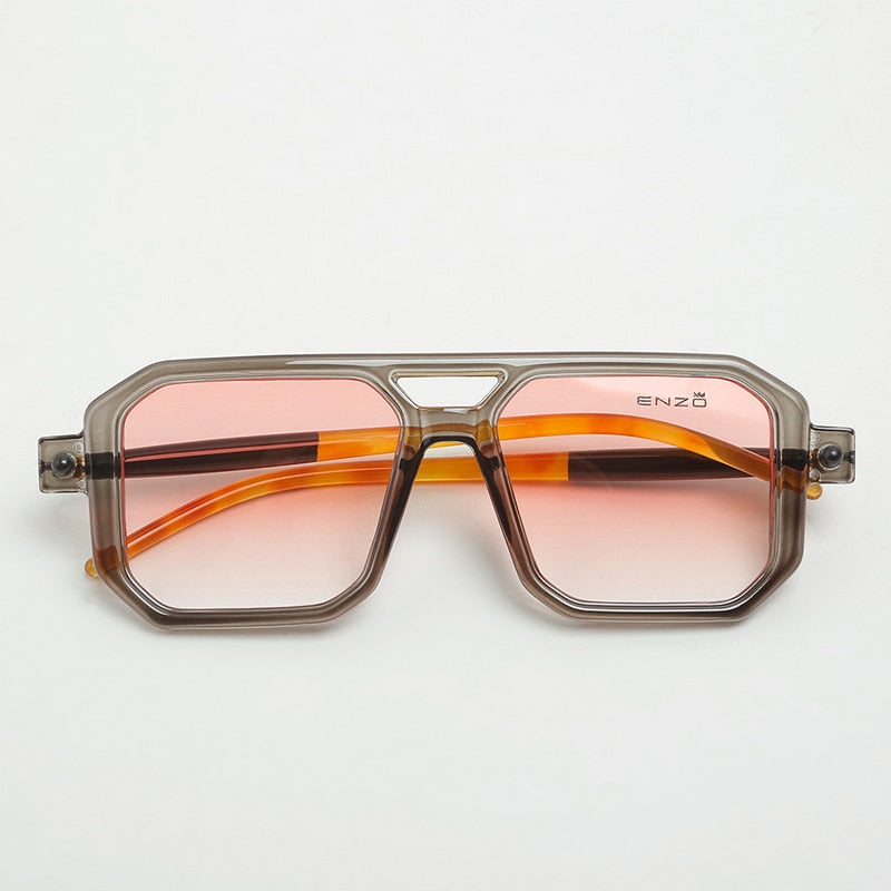 Enzo Detail Square (Gray) Sunglasses
